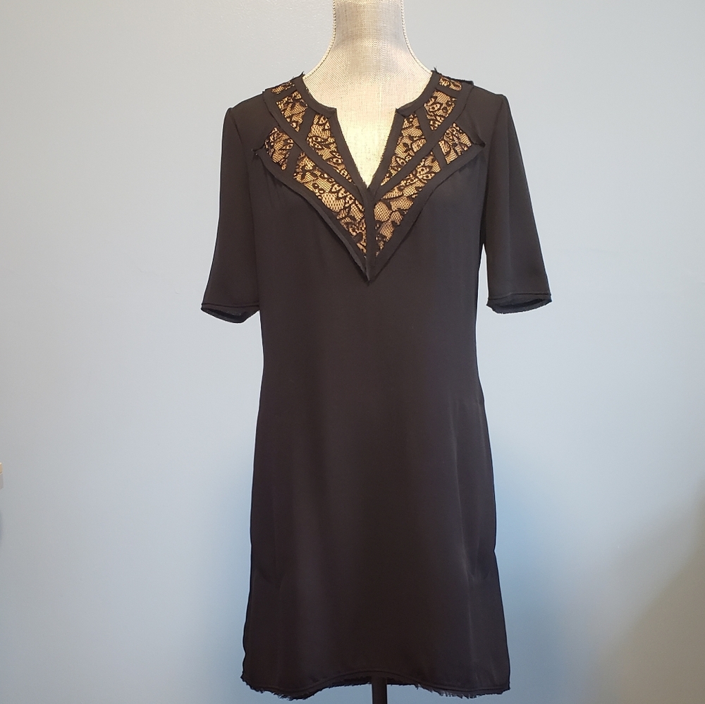 BCBG | Dress With Lace Accents